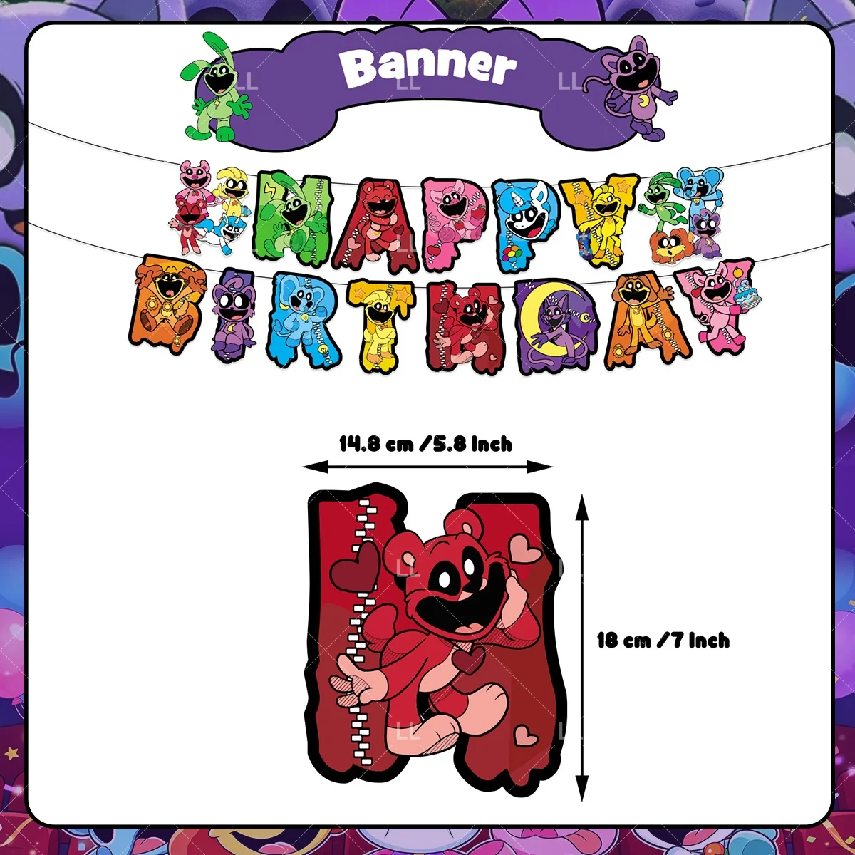 Smilings Critters Ballons Dekoration Cartoon-Tier-Banner Teller Becher Tortendekoration Geburtstagsparty-Zubehör Fotografie-Requisiten – Detail 3