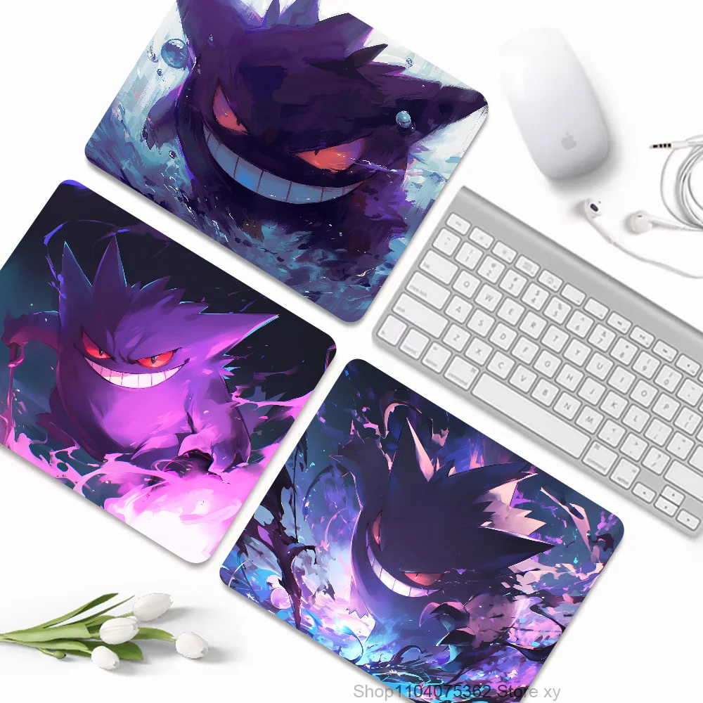 Anime P-Pokemon G-Gengar Mousepad Small LockEdge Mouse Pad For Gamers Computer Desk Pad Rectangular Anti-slip Rubber