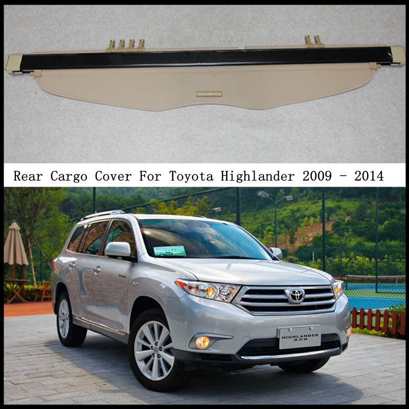 

Rear Cargo Cover For TOYOTA Highlander 2009-2014 Privacy Trunk Screen Security Shield Shade Modification Parts