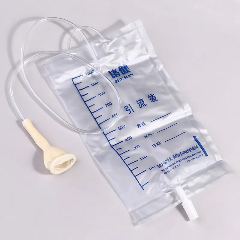 1 Pieces Reusable Medical Latex Sleeve Type Urine Bag Male Drainage Catheter Bag 1000ML Urine Collector Bag Urinal Pee Holder