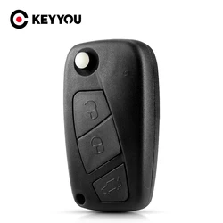 KEYYOU For FIAT Punto Ducato Stilo Panda Flip Folding Remote Car Key Shell Case SIP22 Blade