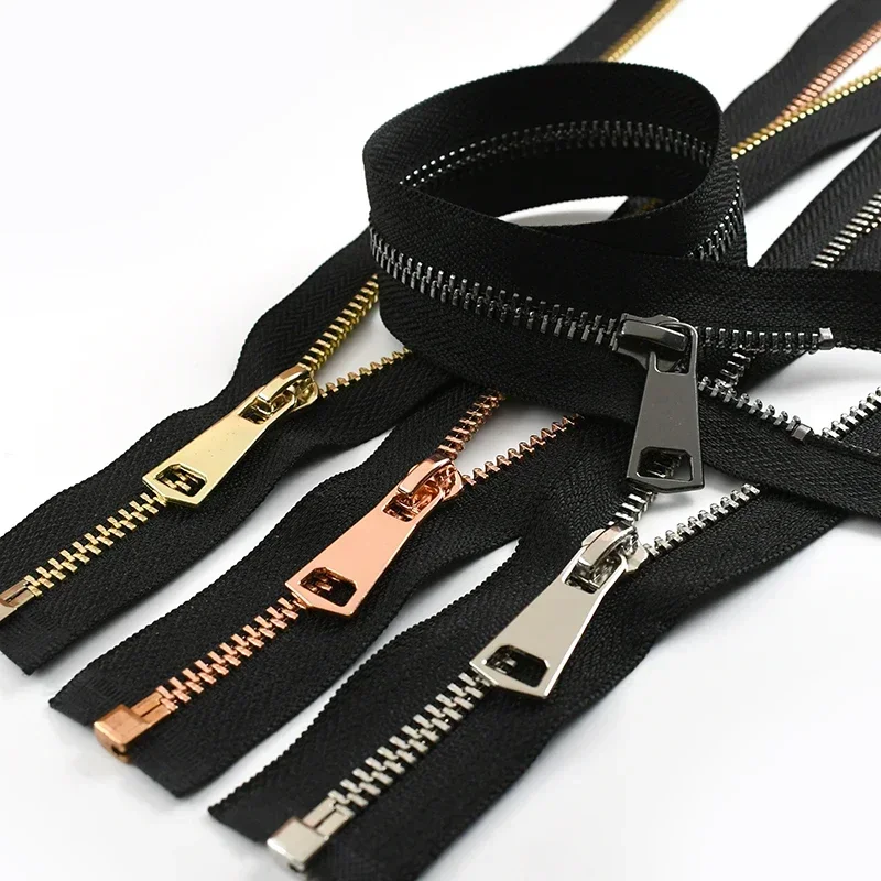 1/2Pcs 5# Metal Zippers 15-25cm Close-End 30-80cm Open-End Zip for Sewing Garment Separable Zipper Bag Closure Ziper Repair Kits