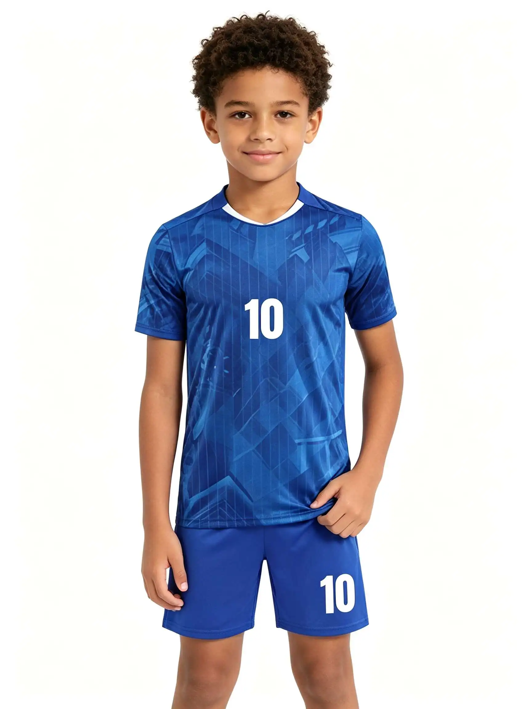 26/27 Unisex Blank Soccer Jersey Set, Kids Adults Training Sportswear, Customizable for School Team Running Activities