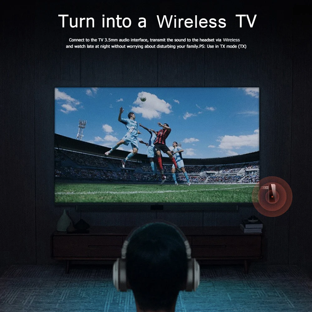 Ricevitore trasmettitore 5.0 compatibile con Bluetooth Adattatore audio Aux 2 in 1 Adattatore wireless per chiamate in vivavoce per musica audio per auto