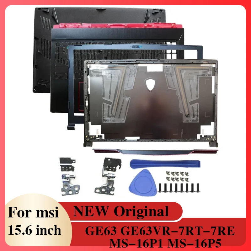 Laptop Case for MSI GE63 GP63 MS-16P1 P3 P5 P7 Notebook LCD Back Cover Case Front Bezel Hinge Cover Palmrest Bottom Accessories