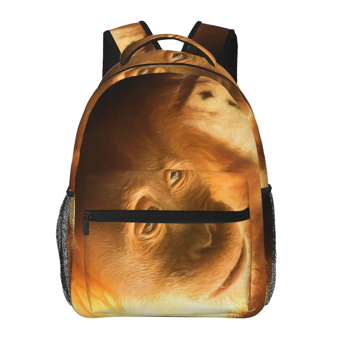 Big Face Baby Orangutan Monkey Backpacks Boys Girls Bookbag Students School Bags Travel Rucksack Shoulder Bag Large Capacity