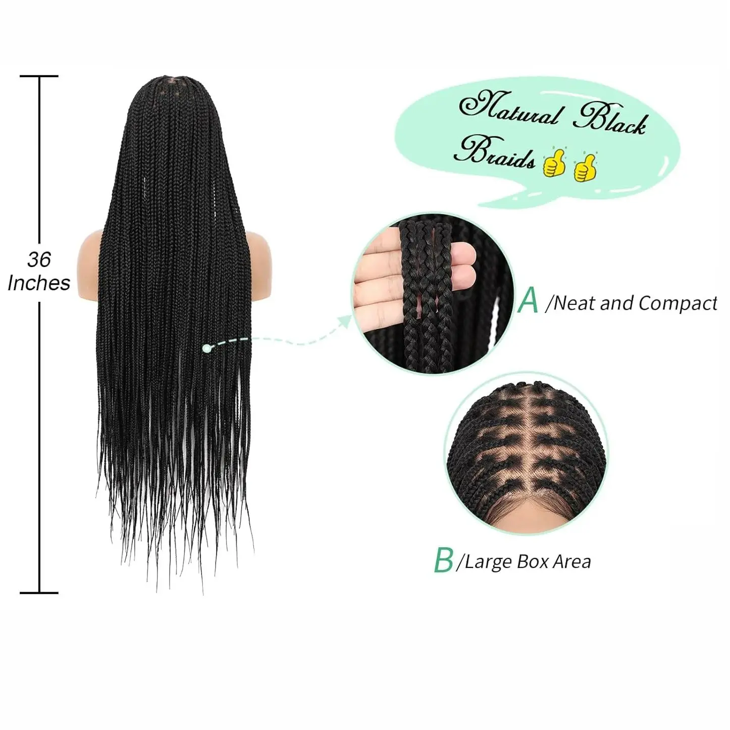 Knotless Braids 36\