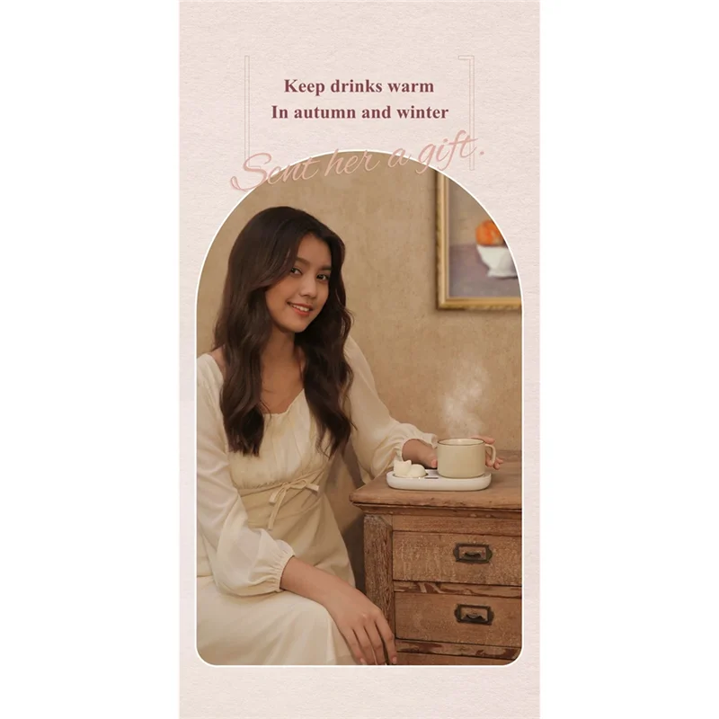 ABGI-Cup سخان كهربائي 3 تروس درجة الحرارة القدح دفئا القهوة الحليب تسخين المياه كوستر حصيرة ضوء الليل