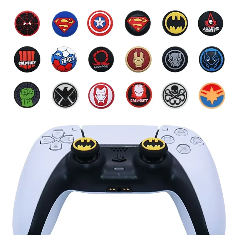 1pair Thumb Grip Cap Cover for Playstation Spiderman 5 PS5 PS4 Xbox Series XS Game Joystick Controller Accessories Thumbstick