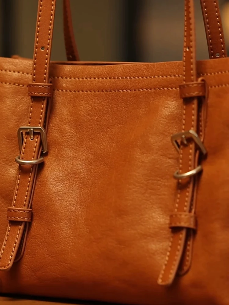 أزياء فريدة من نوعها جلد طبيعي المرأة حمل حقيبة يد بسيطة حقيبة الكتف جلدية حقيقية حقيبة كروسبودي #5