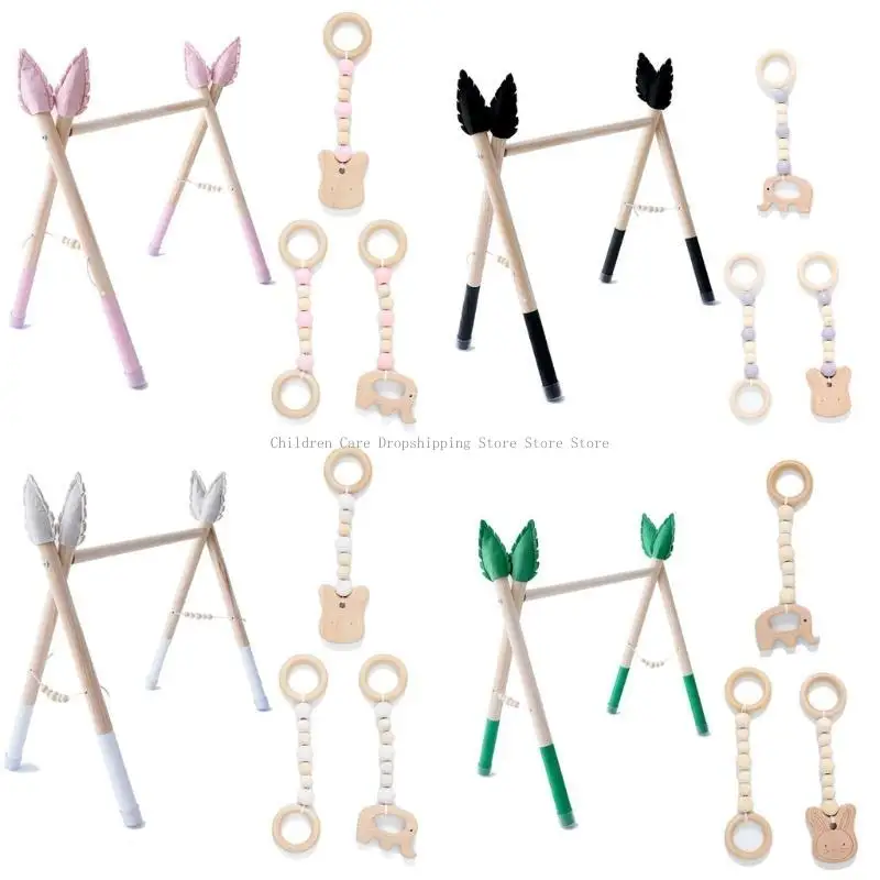 

Baby Fitness Rack Pendant Molar Bead Pull Ring Newborn Early Learning Toy