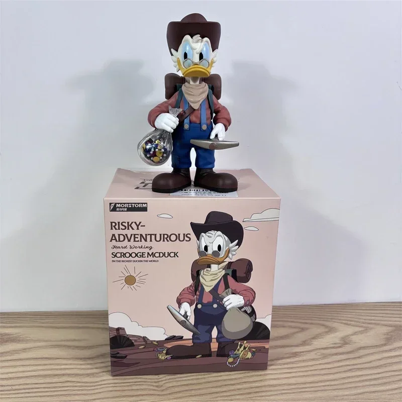 15cm Disney Explorer Scrooge Mcduck & Cowboy Mcduck Anime Figure Handmade Desktop Decoration Peripheral Model Toy Children Gift