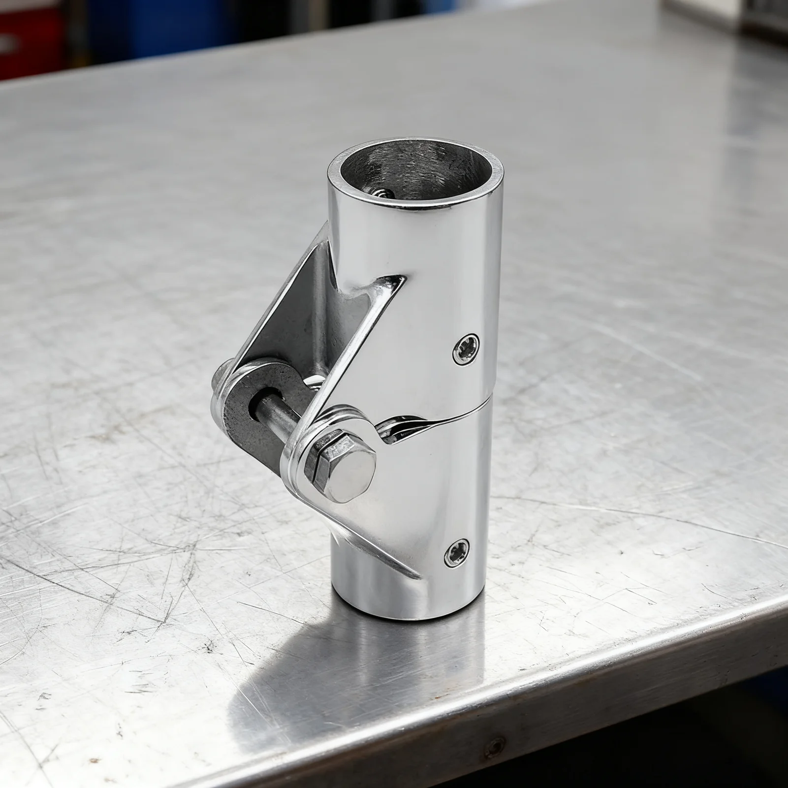 Boat Railing Pipe Connector UV Resistant Folding Swivel Coupling Folding Swivel Connector For Yacht Deck Shading Systems Marine