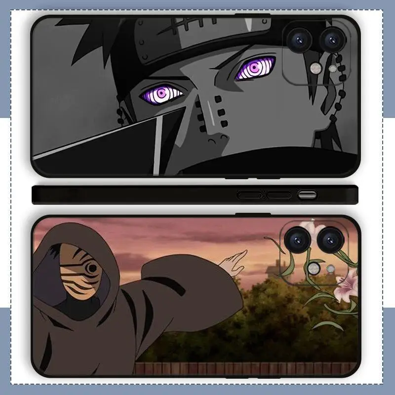 Funda de Teléfono con Diseño de Anime Naruto, Divertida y Abstracta, con Personajes como Uchiha Obito, Sasuke, Itachi y Madara, Diseño Juvenil, Regalo Bonito, a la Moda, Anti-Caídas, 2026