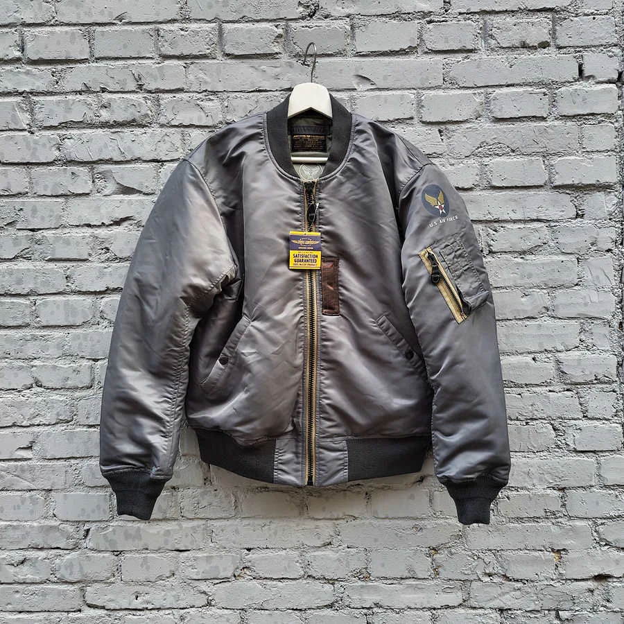 

TOYS McCOY 1955 Early MA-1 wool felt cotton baseball jacket