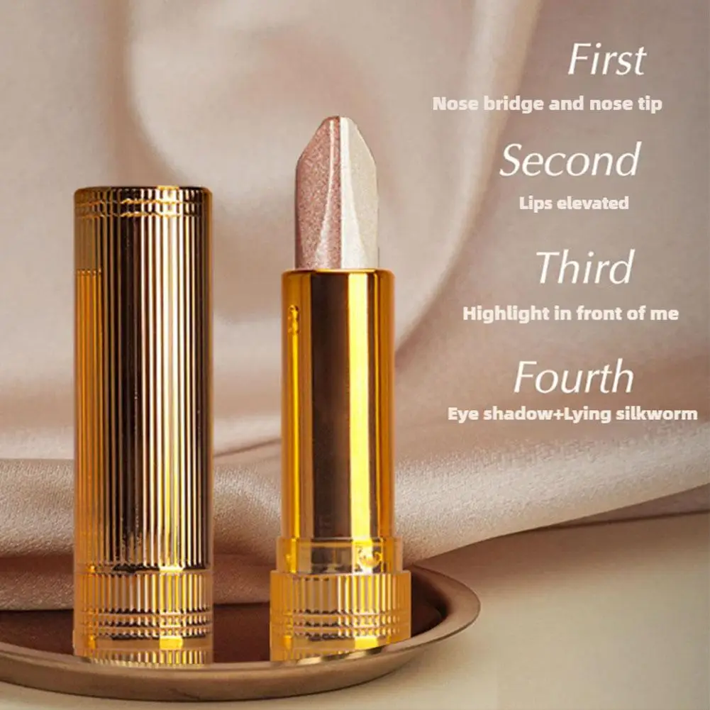 Bâton de Fard à Paupières Double Document 256, Maquillage Étanche, Bicolore, Scintillant, Cosmétiques, Portable, miles Paresseuse