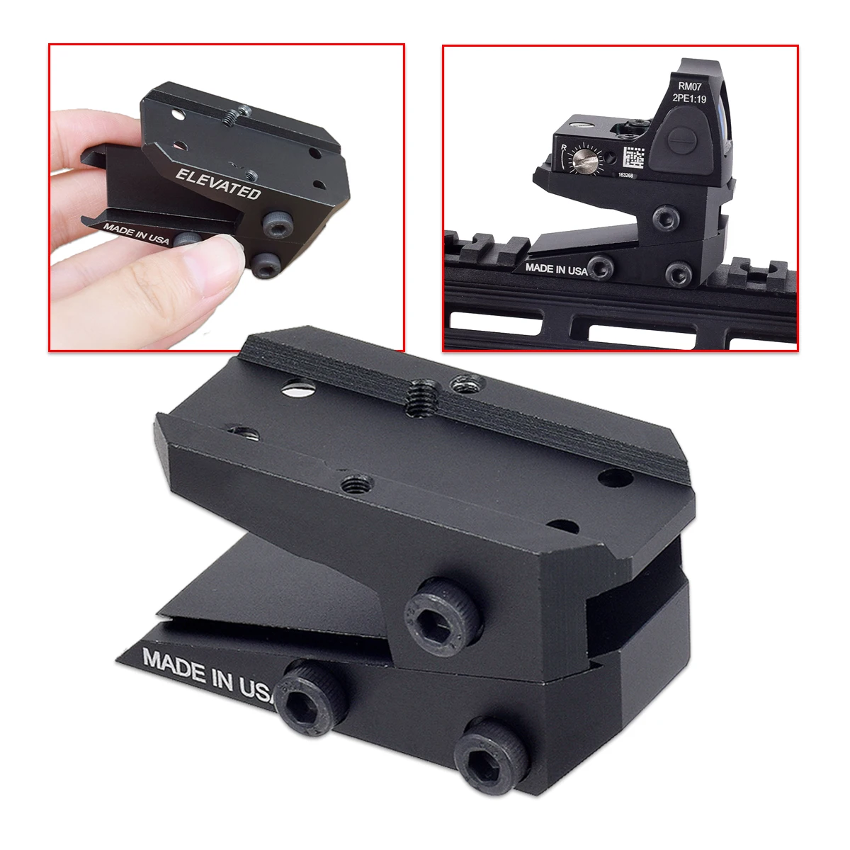 Tactical Metal Adjustable Aiming Optical Sight Scope Mount Riser Adapter For T01 T02 SRO RMR Docter Red Dot Sight Riflescope