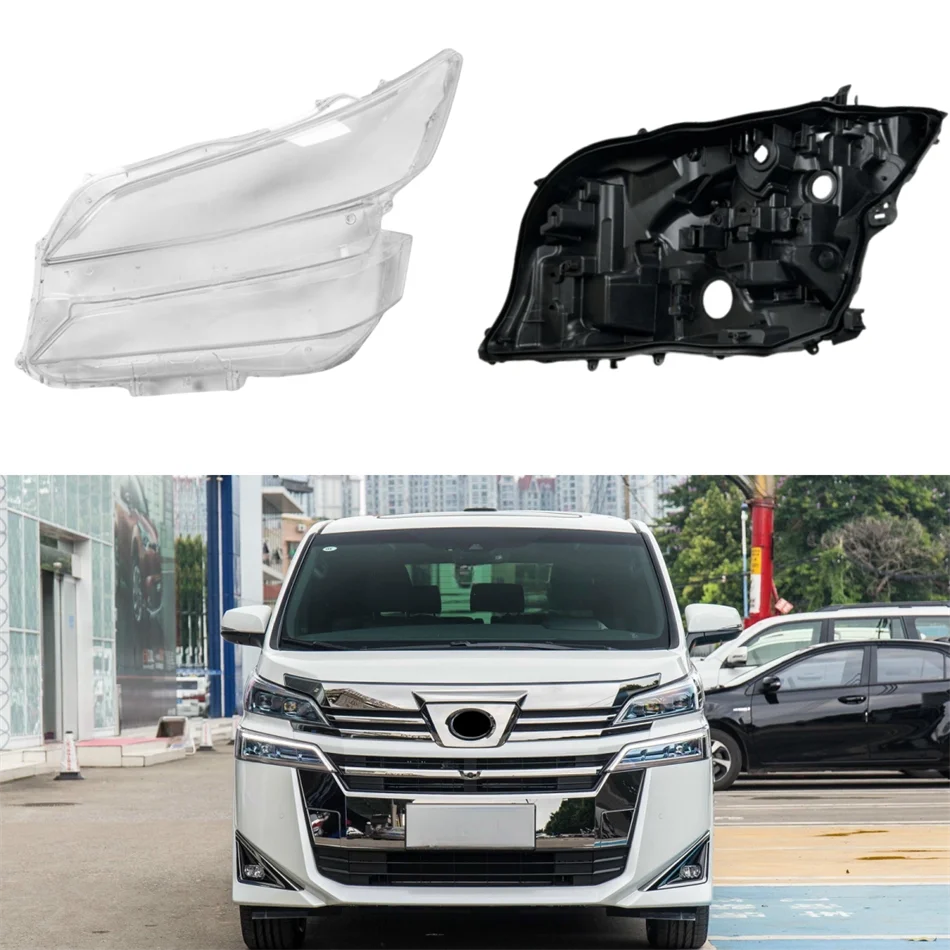 

For Toyota Vellfire 2018 Car Accessory Base Head Lamp Shell Rear Lamp Holder Headlight Shell Lens