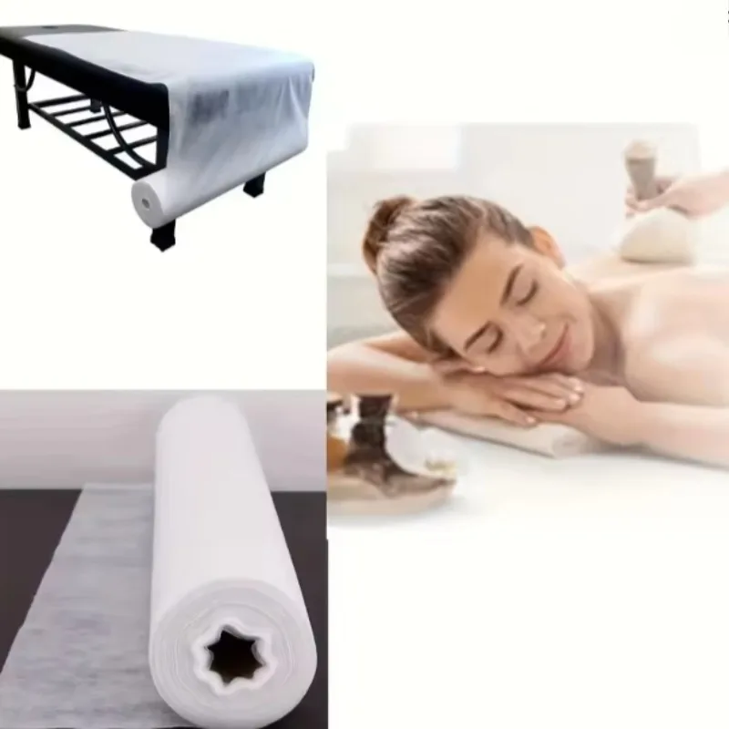 50sheets Disposable Massage Table Sheets - Spa Bed Covers with Fitted Design, Breathable & Soft for Tattoo, Salon &Beauty Clinic