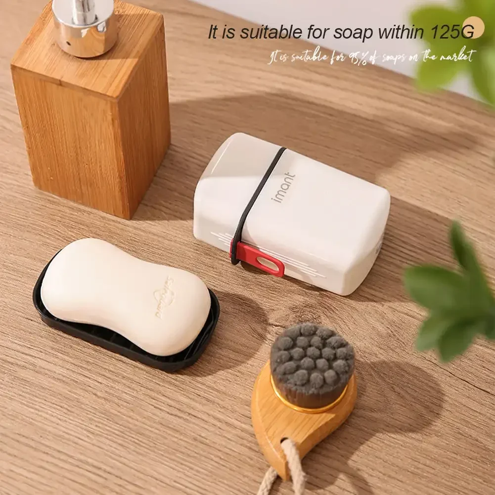 Plastic Soap Dish Travel Box Holder Container With Lid Durable Soap Case Strong Sealing Organizer Bathroom Home Outdoor Hiking