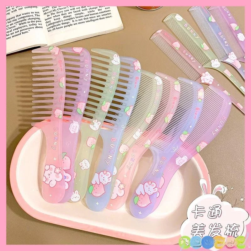 

Детская расческа с широкими зубьями, антистатическая, не повреждает волосы, для домашнего использования, мультяшный дизайн, профессиональная расческа для детей...