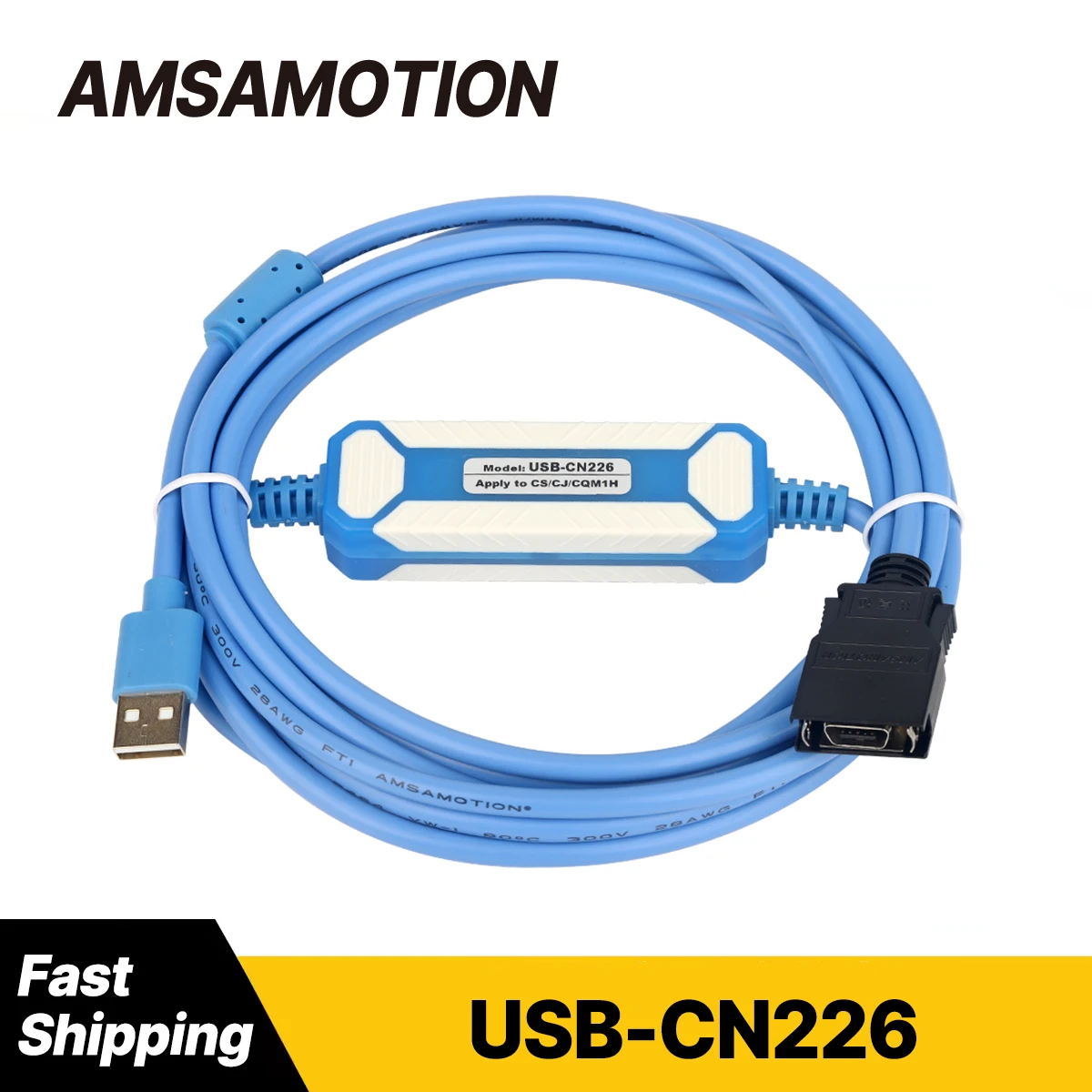 USB-CN226 PLC Data Download Communication Cable Compatible with Omron CS1G CJ1M CQM1 Series