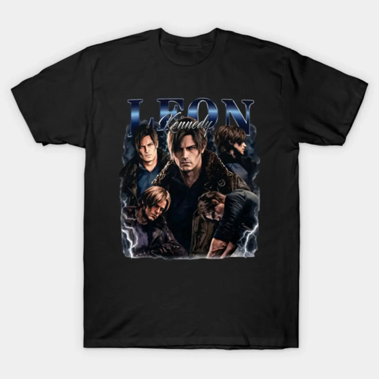 Leon Kennedy Resident T Shirt vintage Washed Unisex homme designer clothes Stretched Breathable graphic Soft Comfortable