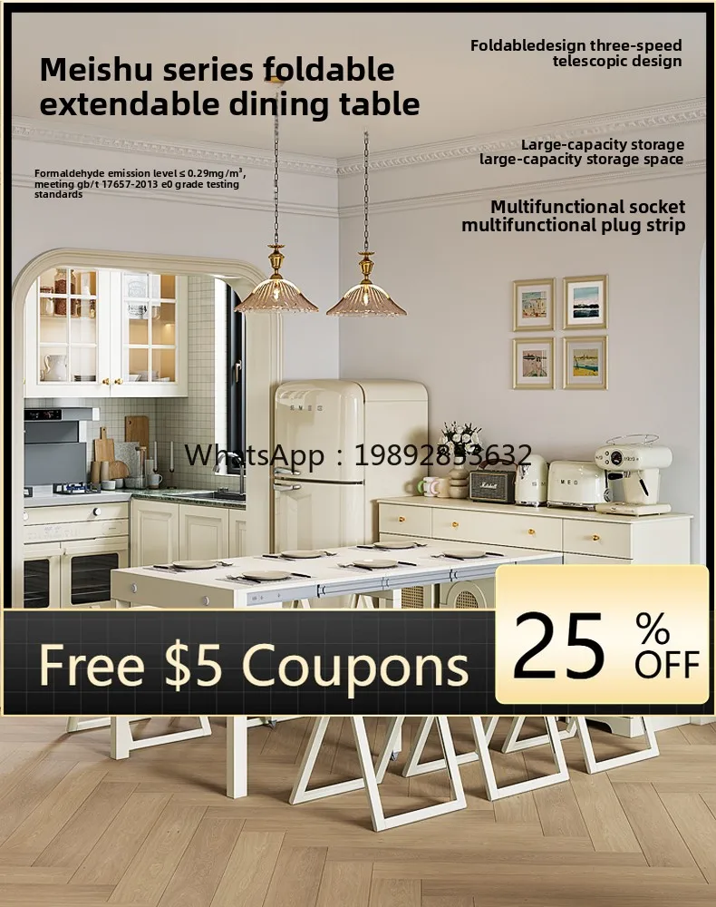 

ZC Island Table Dining Table Integrated Household Retractable Living Room New Kitchen Island Cabinet