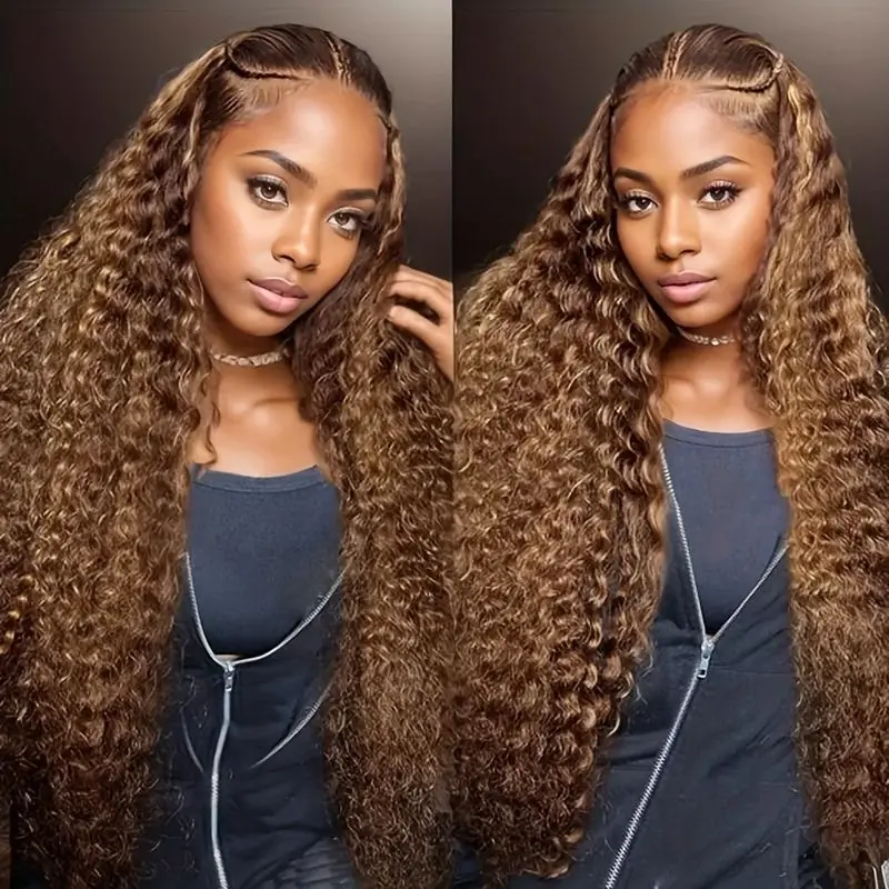 HD lace wig 13x6 human hair Curly highlight Frontal 100% Human Hair Brazilian Wigs 40 Inch For Women Choice cheap on clearance