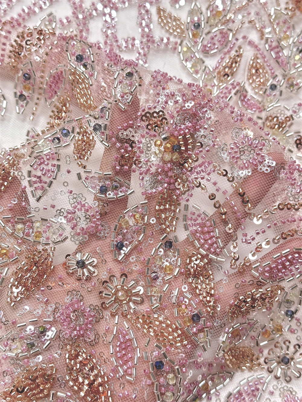 

2 yards Luxury French Tulle Net Lace Embroidered with Sequins And Beads for Dress Sewing African Nigerian Style Fabric