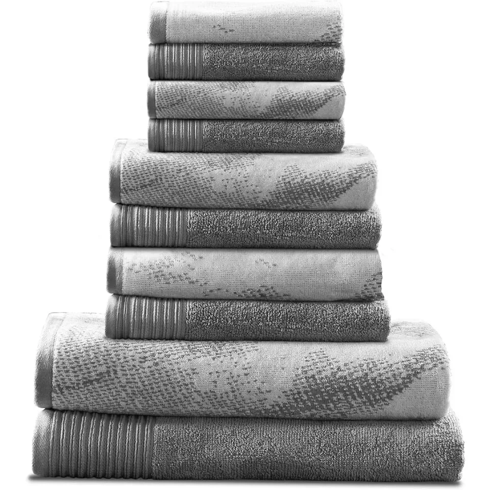 

Fast-Drying 10-Piece Towels Towel Cotton Towel Set Bath Towels for the Body Includes 2 Bath 4 Face Freight free