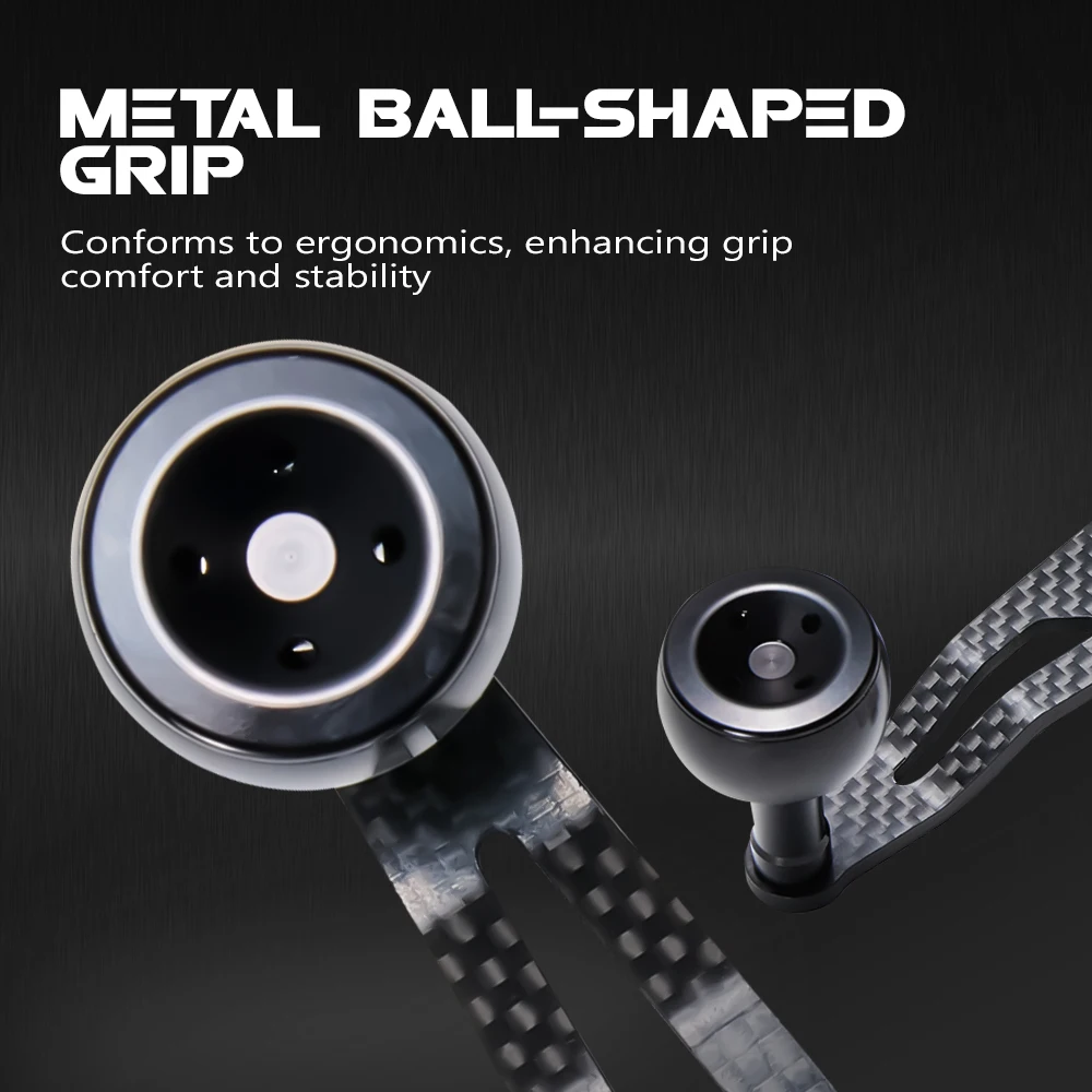 SOLOKING baitcast بكرة مقبض 110 مللي متر/120 مللي متر الروك الذراع ألياف الكربون الذراع مقبض معدني 8*5 مللي متر المسمار اليسار/اليد اليمنى بكرة مقبض #3