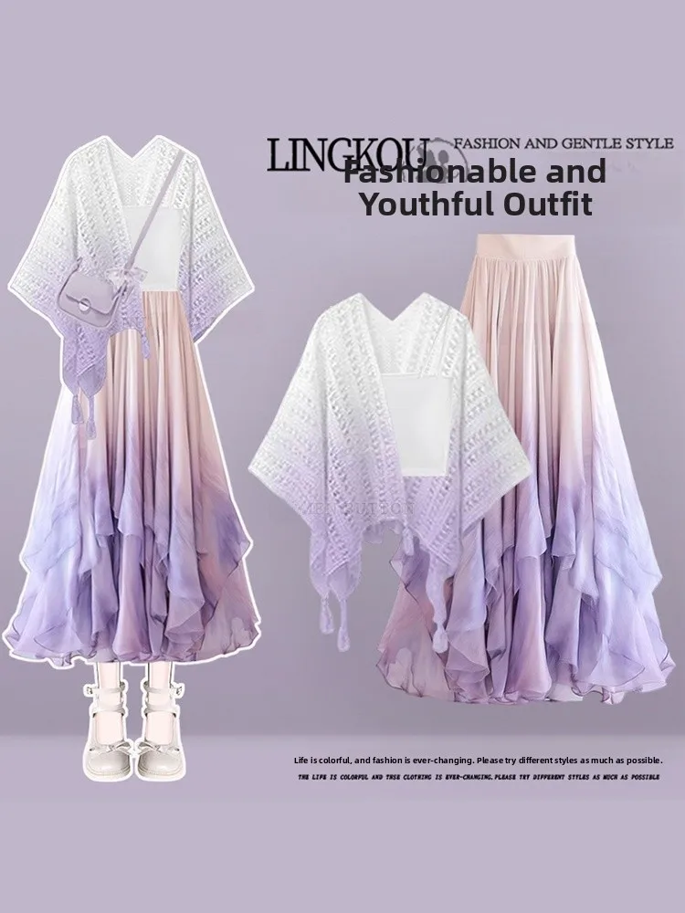 

Летний Dopane adient Tie Dye шило с ремешком, красивая утягивающая юбка, комплект футболок, женский ансамбль Faion, ort Sl...