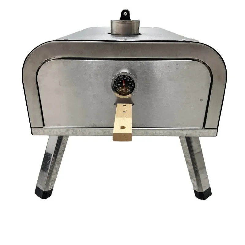 Portable Auto Rotary Pizza Oven High Temp BBQ Grill for Camping Yard Home Italian Style Outdoor Cooking Appliance