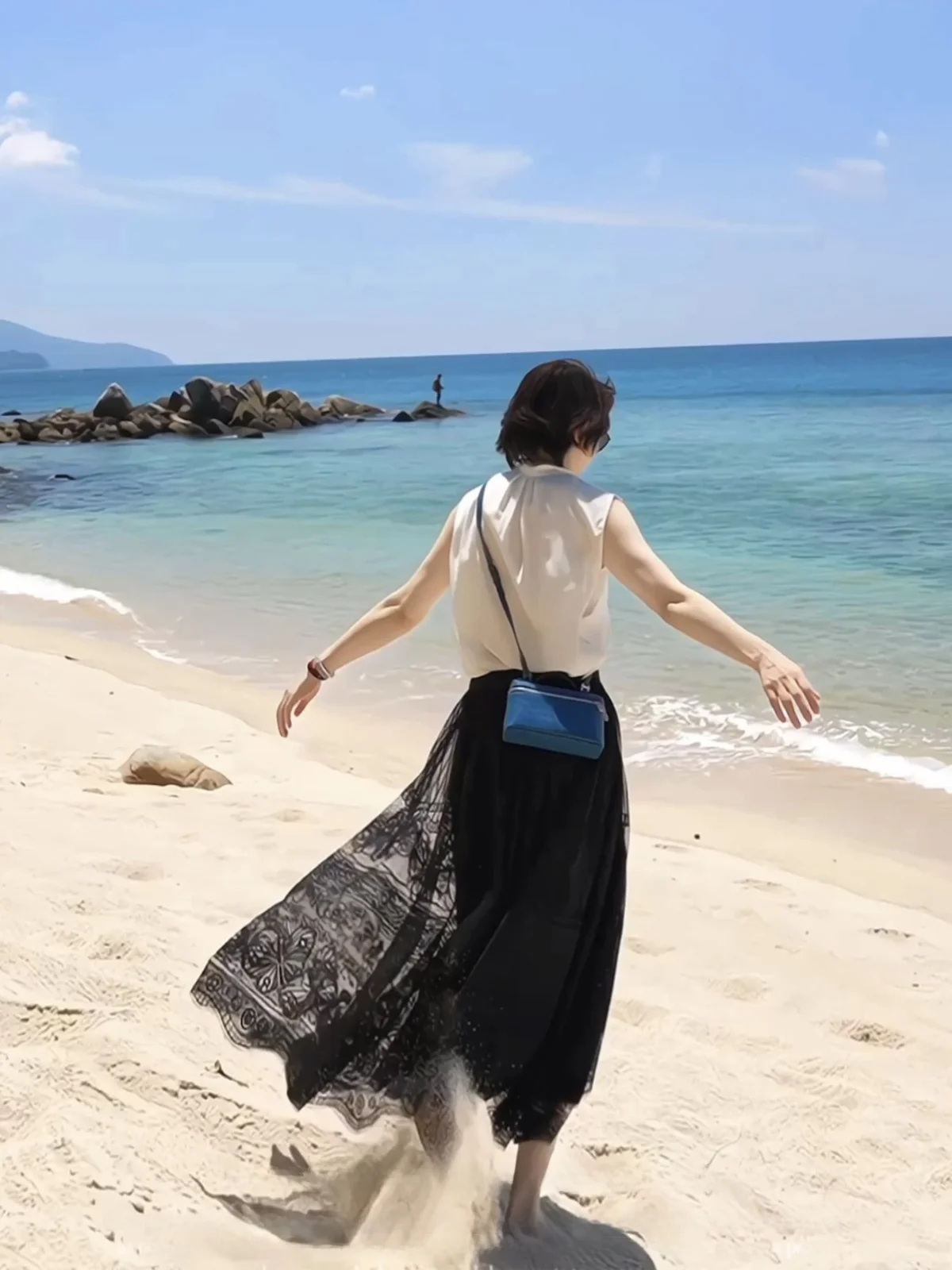 

Кружевная юбка-миди А-силуэта с высокой талией, из полиэстера, однотонная, с цветочным узором, для повседневной носки