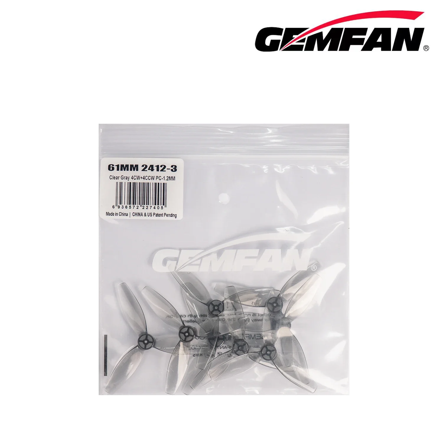 

8Pairs(8CW+8CCW) Gemfan 2412 61mm 3-Blade Propeller for 8520 Brushed Motor Tinywhoops