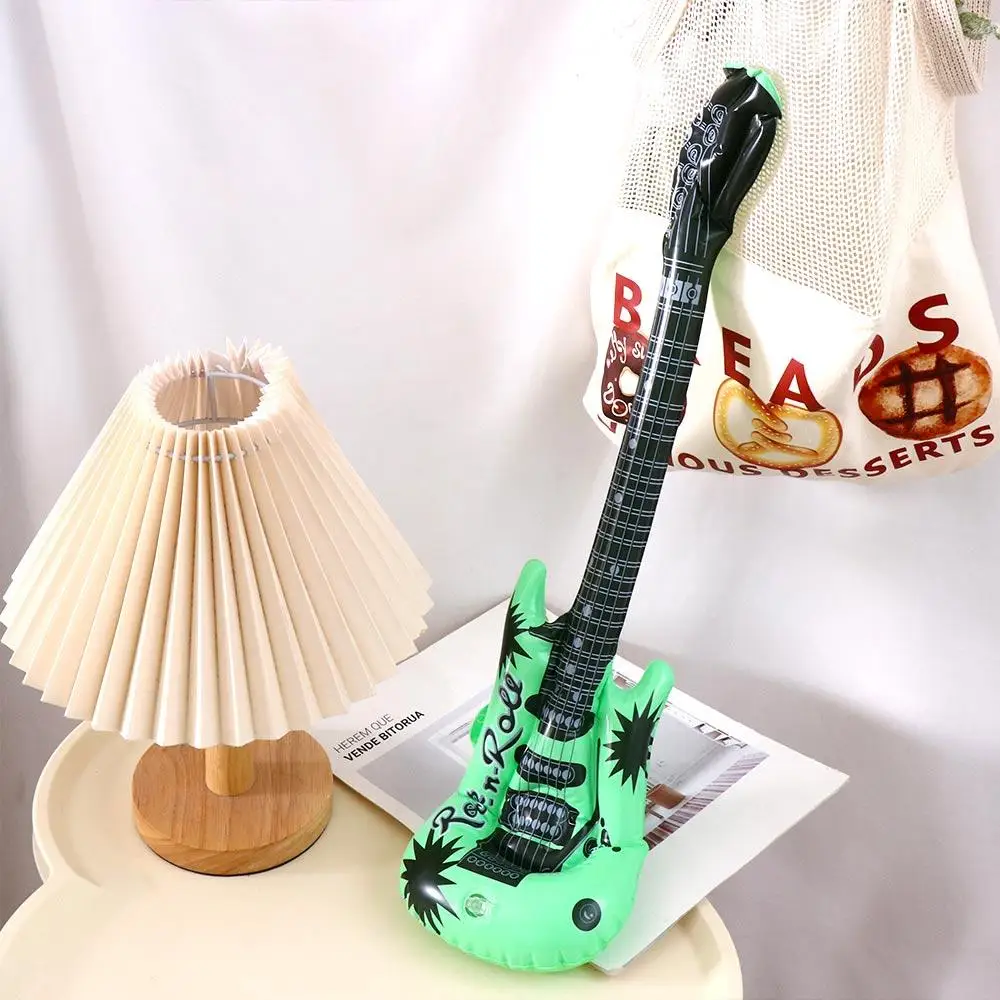 PVC Inflatable Musical Instrument Toys Inflatable Creative Inflatable Guitar Balloon Guitar Decorative Guitar Foil Balloons