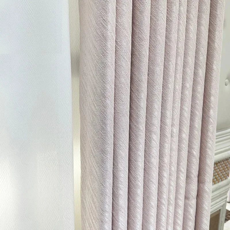 High Precision Twill Jacquard Curtains for Living Room，bedroom Curtains, European Modern Minimalist High Blackout Home Curtains