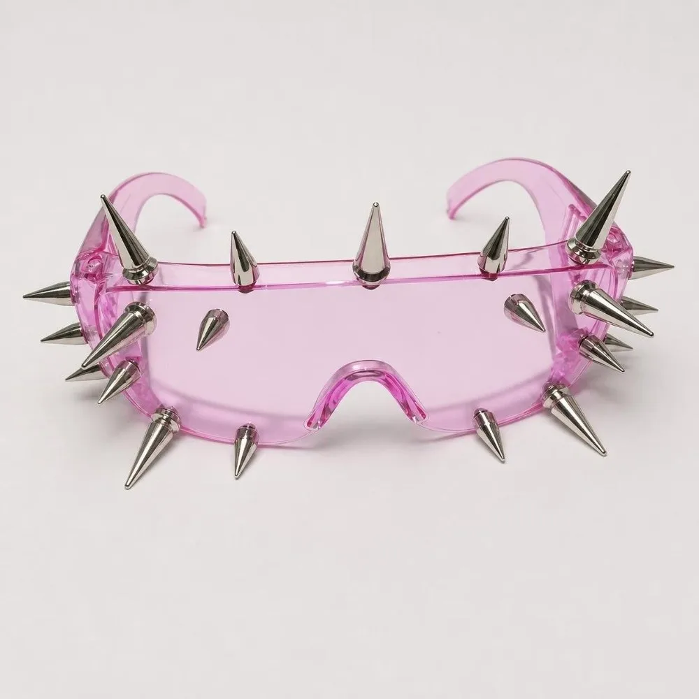 Retro Steampunk Sunglasses Exaggerated Unique Oversized Sun Glasses UV Protection Individualistic Halloween Rivet Sunglasses