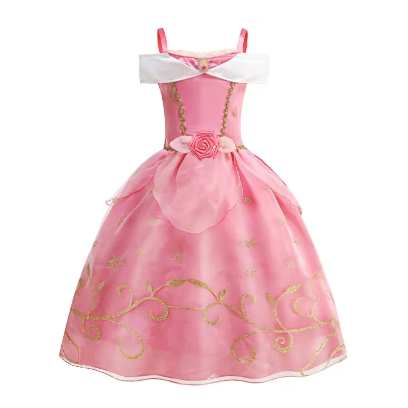 Girls Princess Dress for Kids Rapunzel Snow White Aurora Elsa Anna Halloween Cosplay Costume Children Birthday Party Dress