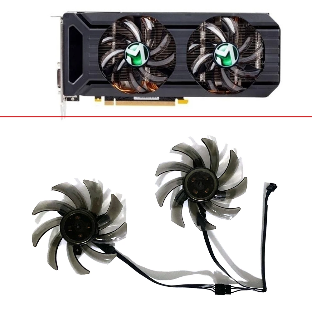 

NEW 2PCS 85MM 12V 0.45A GA91S2U FDC10H12S9-C 4PIN GTX1070 TI GPU FAN For MAXSUN GTX 1070 Big Mac Graphics Card Fan Replacement