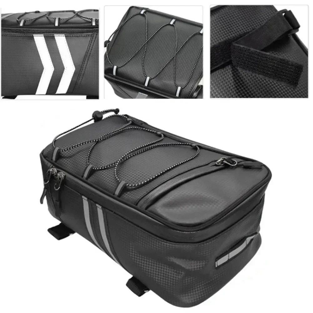 

8L Large Capacity Motocycle Bag Waterproof Bicycles Rear Rack Trunk Bag Pannier Motobike Rear Folding Luggage Compartment