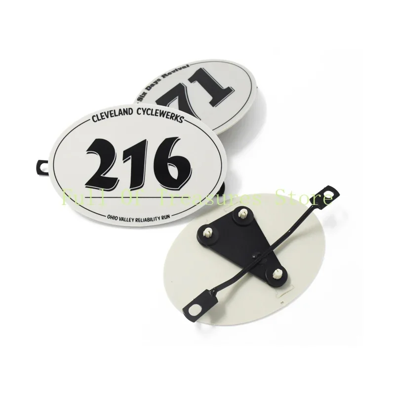 Retro Motorcycle Modified Cafe Racer Tracker Scrambler Table Decorative Number Plate