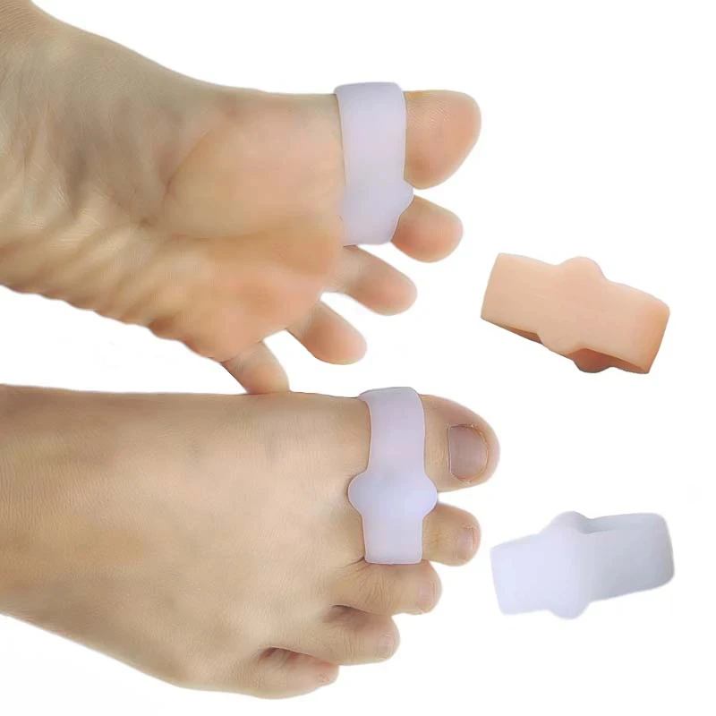 

7Pairs Overlapping Toe Hallux Valgus Straightener Gel Foot Care Tool Silicone Hammer Splitter Separators Corrector Pain Relieve