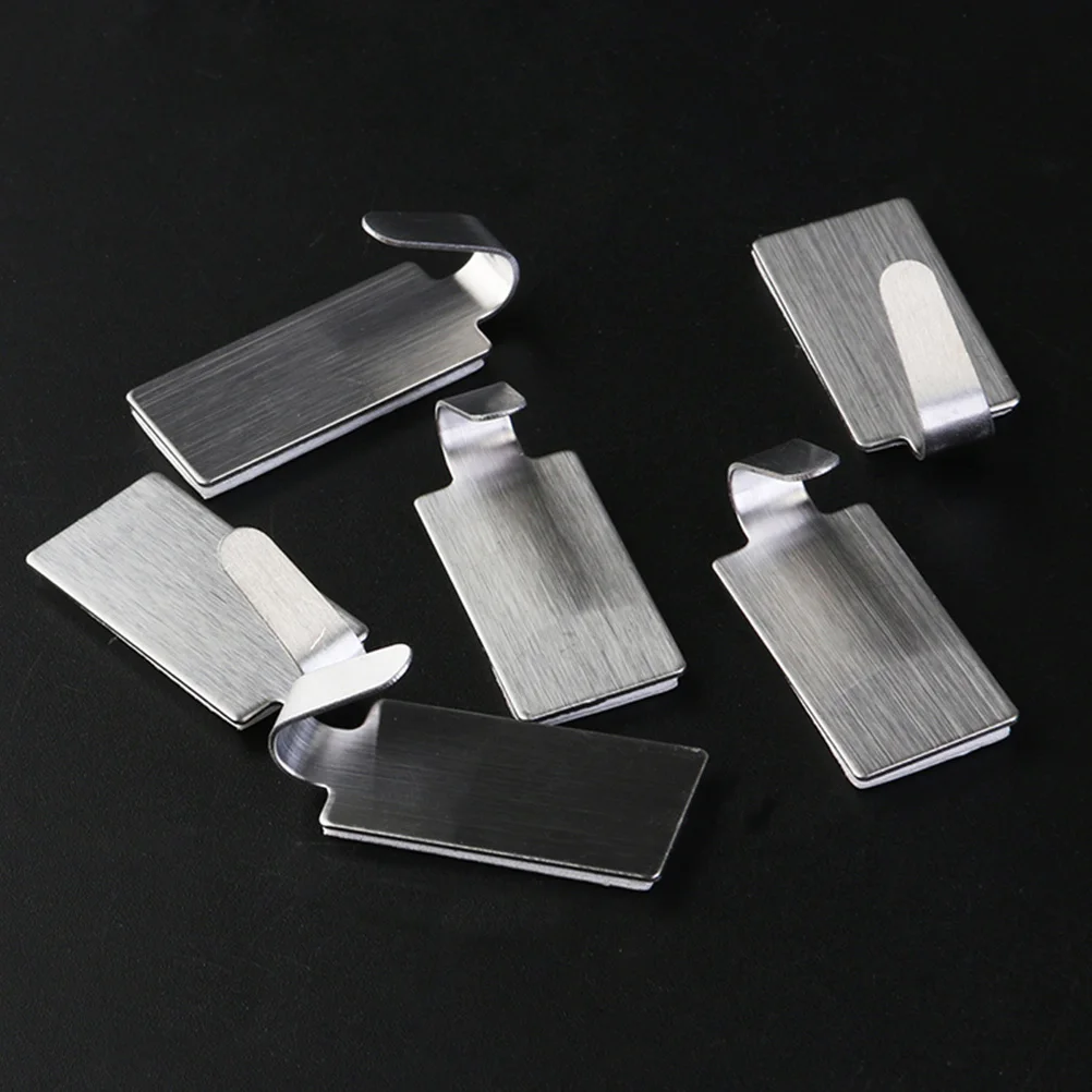 

30pcs Stainless Steel Strong Adhesive Hooks No Punch Heavy Duty Self Adhesive Hooks For Door Back Bathroom Kitchen Closet