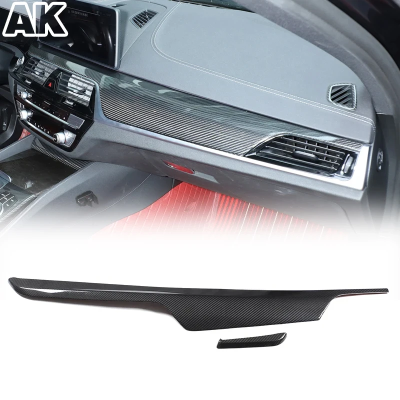 

For BMW 5 Series G30 G38 6 Series G32 M5 F90 Real Carbon Fiber Central Control Instrument Decorative Panel Interior Accessories