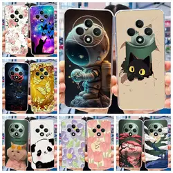 For Oppo Reno 12F 4G Case CPH2687 Cute Cat Space Man Painted Cover Soft Silicone Case For Oppo Reno12 F Reno 12 FS Reno12F Shell
