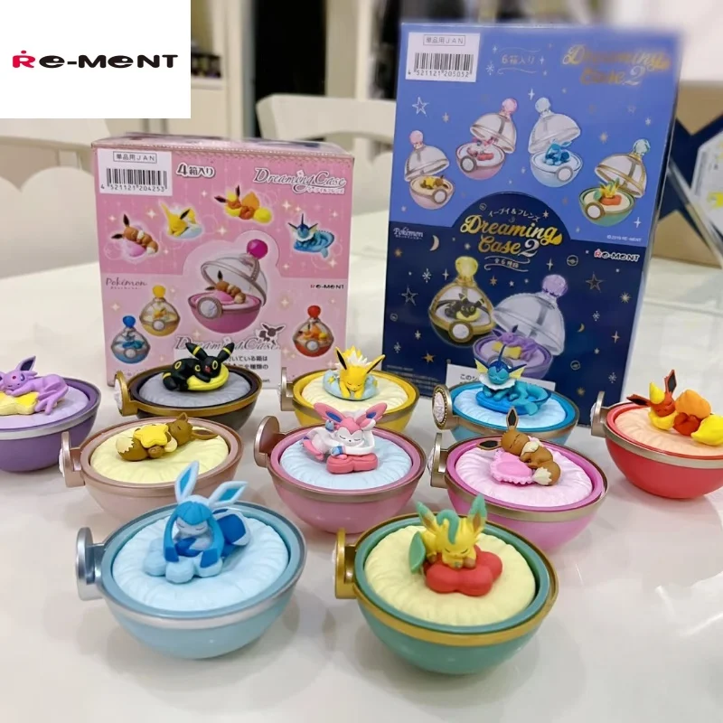 

Re-Ment Original Pokémon Terrarium Collection Series sleep Pikachu Spinda Snorlax Latios Jolteon Oshawott Action Figure Toys