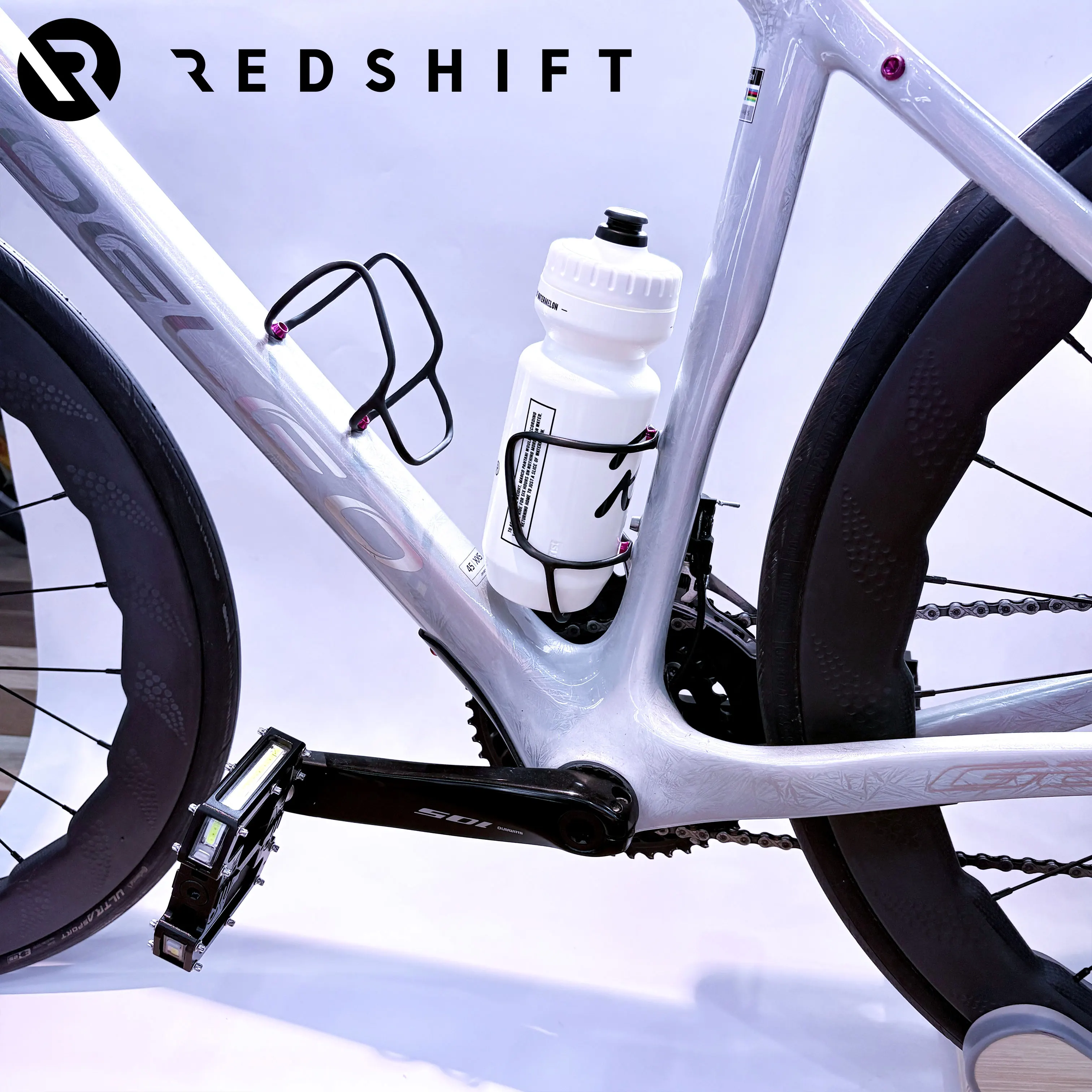 

"Redshift Carbon Fiber Water Bottle Cage - Full Carbon Lightweight Aero Design, Universal for Road & Mountain Bikes, Ultra-Light