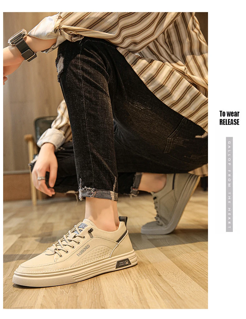 Herren-Slipper, lässige Schuhe für den Sommer, atmungsaktiv, leicht, mit weicher Sohle, flache Outdoor-Wanderschuhe, modische weiße Schuhe für Studenten. – Detail 17